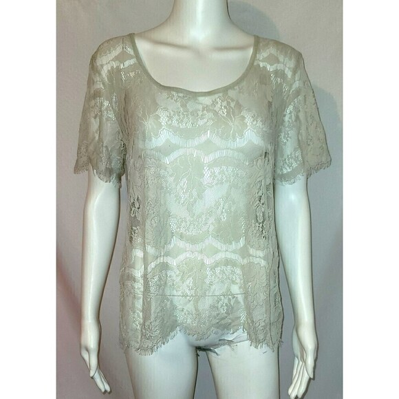 Fossil Sheer Lace Blouse - Size S - Picture 1 of 7